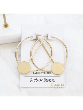 & Other Stories Oversize Geometric Hoop Earrings
